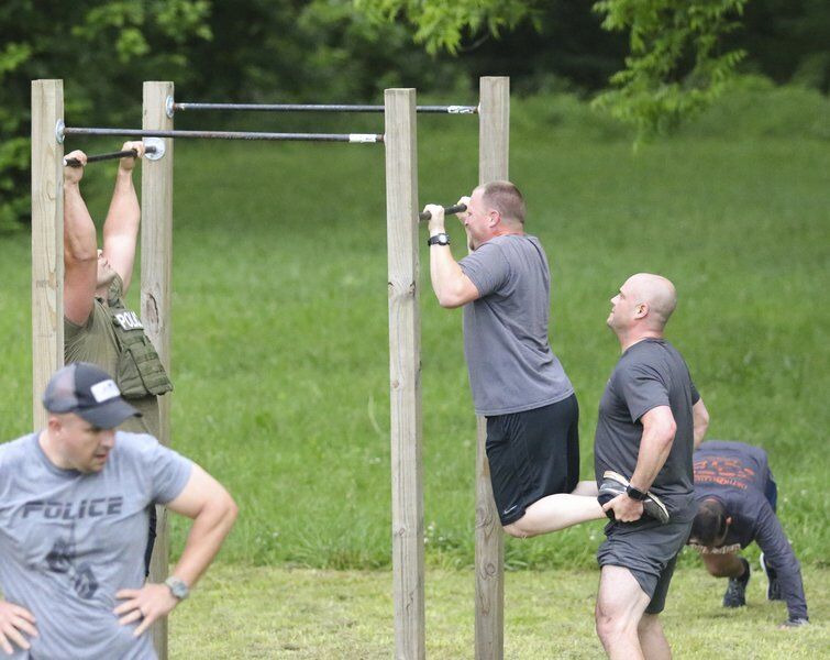 Local law enforcement honor fallen veteran with his favorite workout
